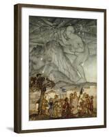 Hercules Supporting the Sky instead of Atlas-Arthur Rackham-Framed Giclee Print