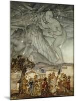 Hercules Supporting the Sky instead of Atlas-Arthur Rackham-Mounted Giclee Print