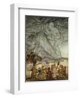 Hercules Supporting the Sky instead of Atlas-Arthur Rackham-Framed Premium Giclee Print