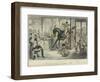 Hercules Takes a Draper's Shop-John Leech-Framed Giclee Print