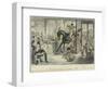 Hercules Takes a Draper's Shop-John Leech-Framed Giclee Print