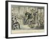 Hercules Takes a Draper's Shop-John Leech-Framed Giclee Print