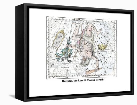 Hercules, the Lyre and Corona Borealis-Alexander Jamieson-Framed Stretched Canvas