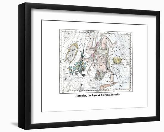 Hercules, the Lyre and Corona Borealis-Alexander Jamieson-Framed Art Print