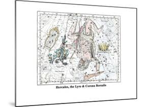 Hercules, the Lyre and Corona Borealis-Alexander Jamieson-Mounted Art Print