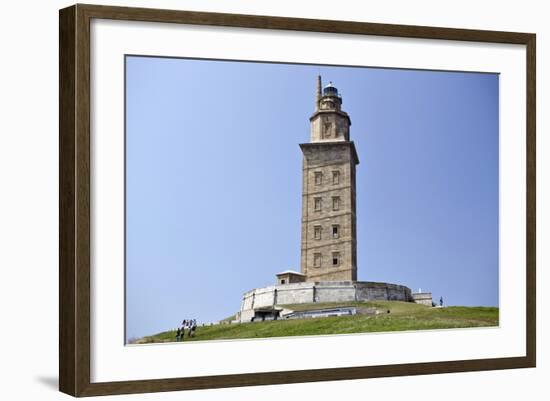 Hercules Tower, Oldest Roman Lighthouse in Use Todaya Corun±A, Galicia, Spain, Europe-Matt Frost-Framed Photographic Print