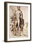 Hercules Turned to the Left, Leaning on His Club, Holding Drapery-Baccio Bandinelli-Framed Giclee Print