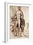 Hercules Turned to the Left, Leaning on His Club, Holding Drapery-Baccio Bandinelli-Framed Giclee Print