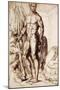 Hercules Turned to the Left, Leaning on His Club, Holding Drapery-Baccio Bandinelli-Mounted Giclee Print