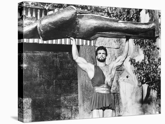 Hercules Unchained, (Aka Ercole E La Regina Di Lidia), Steve Reeves, 1959-null-Stretched Canvas