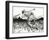 Hercules Wrestling with Antaeus, from 'The Book of Myths' by Amy Cruse, 1925-null-Framed Giclee Print