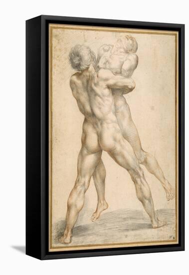 Hercules Wrestling with Antaeus-Guiseppe Cesari-Framed Stretched Canvas