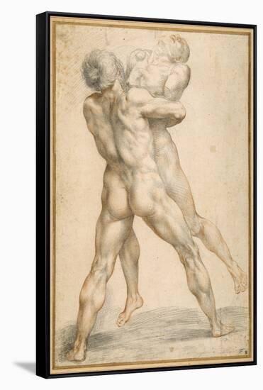 Hercules Wrestling with Antaeus-Guiseppe Cesari-Framed Stretched Canvas