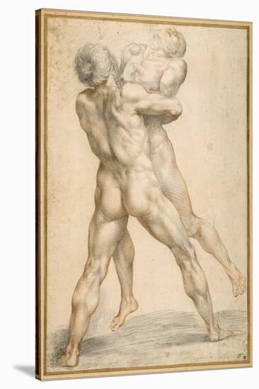 Hercules Wrestling with Antaeus-Guiseppe Cesari-Stretched Canvas