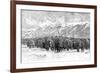 Herd of Buffalo in a Blizzard, 1887-null-Framed Art Print