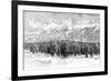 Herd of Buffalo in a Blizzard, 1887-null-Framed Art Print