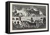 Herd of Cattle Brought before their Owner,From an Egyptian Tomb, Egypt, 1879-null-Framed Stretched Canvas