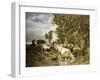 Herd of Cows at a Drinking Pool-Charles Emile Jacque-Framed Giclee Print