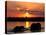 Herd of Elephants, Chobe River at Sunset, Chobe National Park, Botswana-Paul Souders-Stretched Canvas