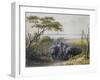 Herd of Elephants in Chad, September 25, 1851-Heinrich Barth-Framed Giclee Print