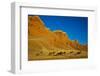 Herd of Horses Running along the Red Rock Hills of the Big Horn Mountains-Terry Eggers-Framed Photographic Print