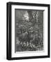 Herd of Wild Boar Wander Through the Woods-Specht-Framed Photographic Print