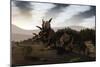 Herd of Xenoceratops Foremostensis from the Cretaceous Period-null-Mounted Premium Giclee Print