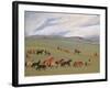 Herding Horses, Inner Mongolia-Vincent Haddelsey-Framed Giclee Print