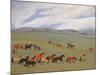 Herding Horses, Inner Mongolia-Vincent Haddelsey-Mounted Giclee Print