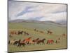 Herding Horses, Inner Mongolia-Vincent Haddelsey-Mounted Giclee Print