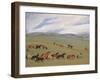 Herding Horses, Inner Mongolia-Vincent Haddelsey-Framed Giclee Print