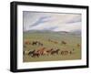 Herding Horses, Inner Mongolia-Vincent Haddelsey-Framed Giclee Print