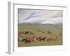 Herding Horses, Inner Mongolia-Vincent Haddelsey-Framed Giclee Print