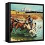 "Herding Horses", September 13, 1952-John Clymer-Framed Stretched Canvas