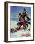 "Herding in Winter Storm,"March 1, 1944-Matt Clark-Framed Giclee Print