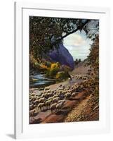 "Herding Sheep,"September 1, 1943-Mike Roberts-Framed Giclee Print