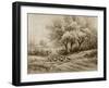 Herding Sheep-Carl Weber-Framed Art Print