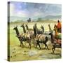 Herds of Llamas in the Andes-Ferdinando Tacconi-Stretched Canvas