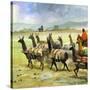 Herds of Llamas in the Andes-Ferdinando Tacconi-Stretched Canvas