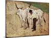 Herdsman and Cattle-Giovanni Fattori-Mounted Giclee Print