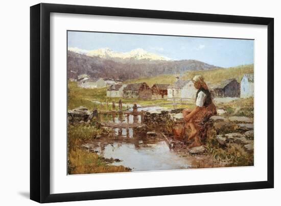 Herdsmen Huts at Macugnaga, 1895-Leonardo Bistolfi-Framed Giclee Print
