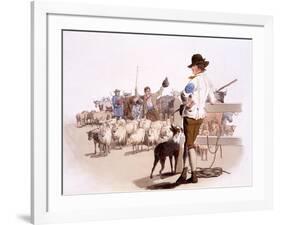 Herdsmen of Sheep and Cattle, from the Costumes of Great Britain, Pub. by Henry Miller, 1805-William Henry Pyne-Framed Giclee Print