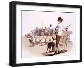 Herdsmen of Sheep and Cattle, from the Costumes of Great Britain, Pub. by Henry Miller, 1805-William Henry Pyne-Framed Giclee Print