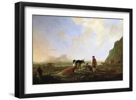 Herdsmen with Cows, C.1645-Aelbert Cuyp-Framed Giclee Print