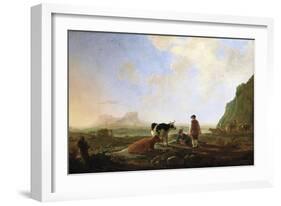 Herdsmen with Cows, C.1645-Aelbert Cuyp-Framed Giclee Print