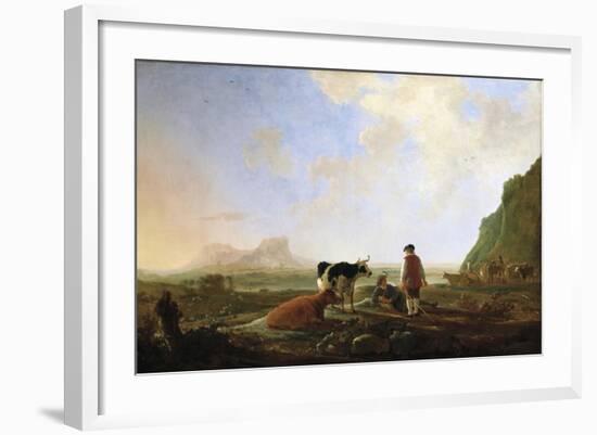 Herdsmen with Cows, C.1645-Aelbert Cuyp-Framed Giclee Print