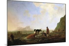 Herdsmen with Cows, C.1645-Aelbert Cuyp-Mounted Giclee Print