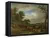 Herdsmen with their Cattle, after Paulus Potter-Paulus Potter-Framed Stretched Canvas