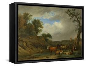 Herdsmen with their Cattle, after Paulus Potter-Paulus Potter-Framed Stretched Canvas