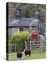 Herdwick Sheep and Cottage, Borrowdale, Lake District, Cumbria, England-Doug Pearson-Stretched Canvas